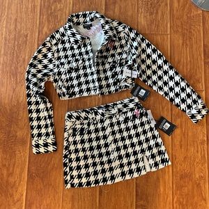 Playboy Houndstooth skirt set